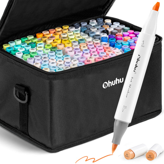 Ohuhu Honolulu 168 Colours Dual Tip Alcohol Art Markers