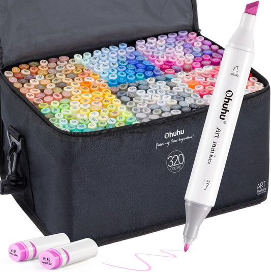 Ohuhu Oahu 320 Colours Dual Tip Alcohol Art Markers