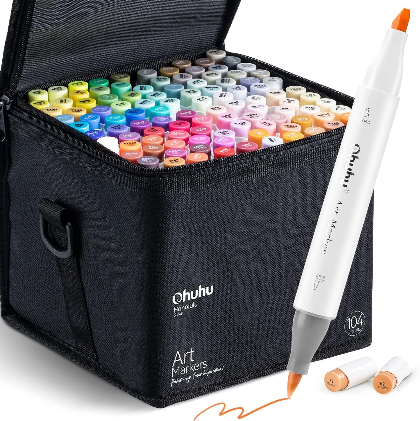 Ohuhu Honolulu 104 Colours Dual Tip Alcohol Art Markers