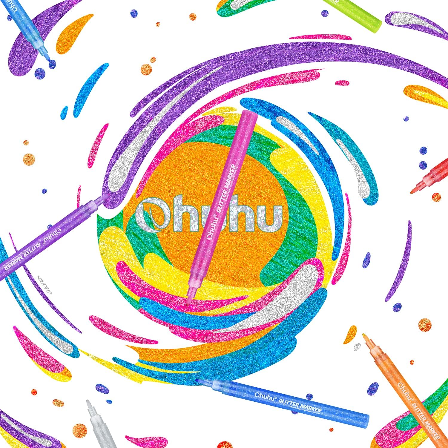 Ohuhu Glitter Metallic Marker Pens