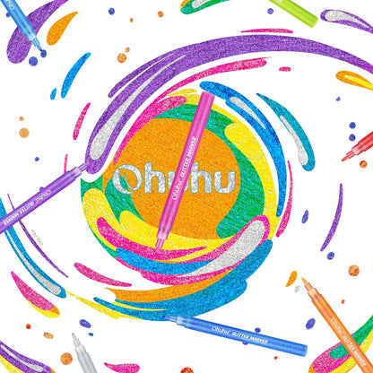 Ohuhu Glitter Metallic Marker Pens