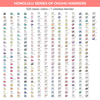 Ohuhu Honolulu B 320 Colours Dual Tip Alcohol Art Markers